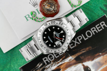 Rolex Explorer II 16570 Black Dial Red 24 Hour Hand - The Watch Business Sydney