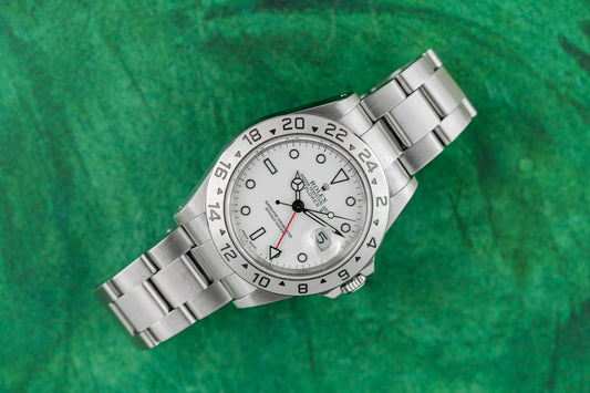 Rolex Explorer II 16570 Polar White Dial Stainless Steel 2002 - The Watch Business Sydney