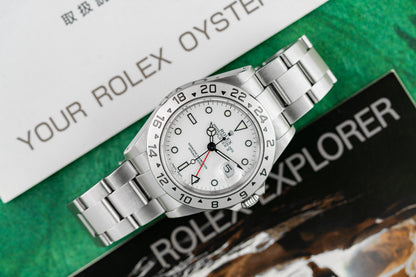 Rolex Explorer II 16570 Polar White Dial Black Outlined Markers - The Watch Business Sydney