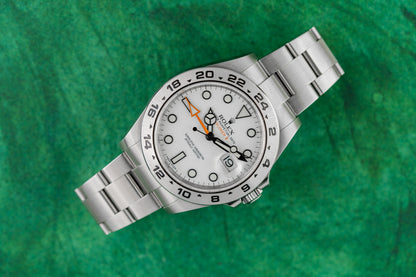 Rolex Explorer II 216570 Polar White Dial Stainless Steel 2016 - The Watch Business Sydney