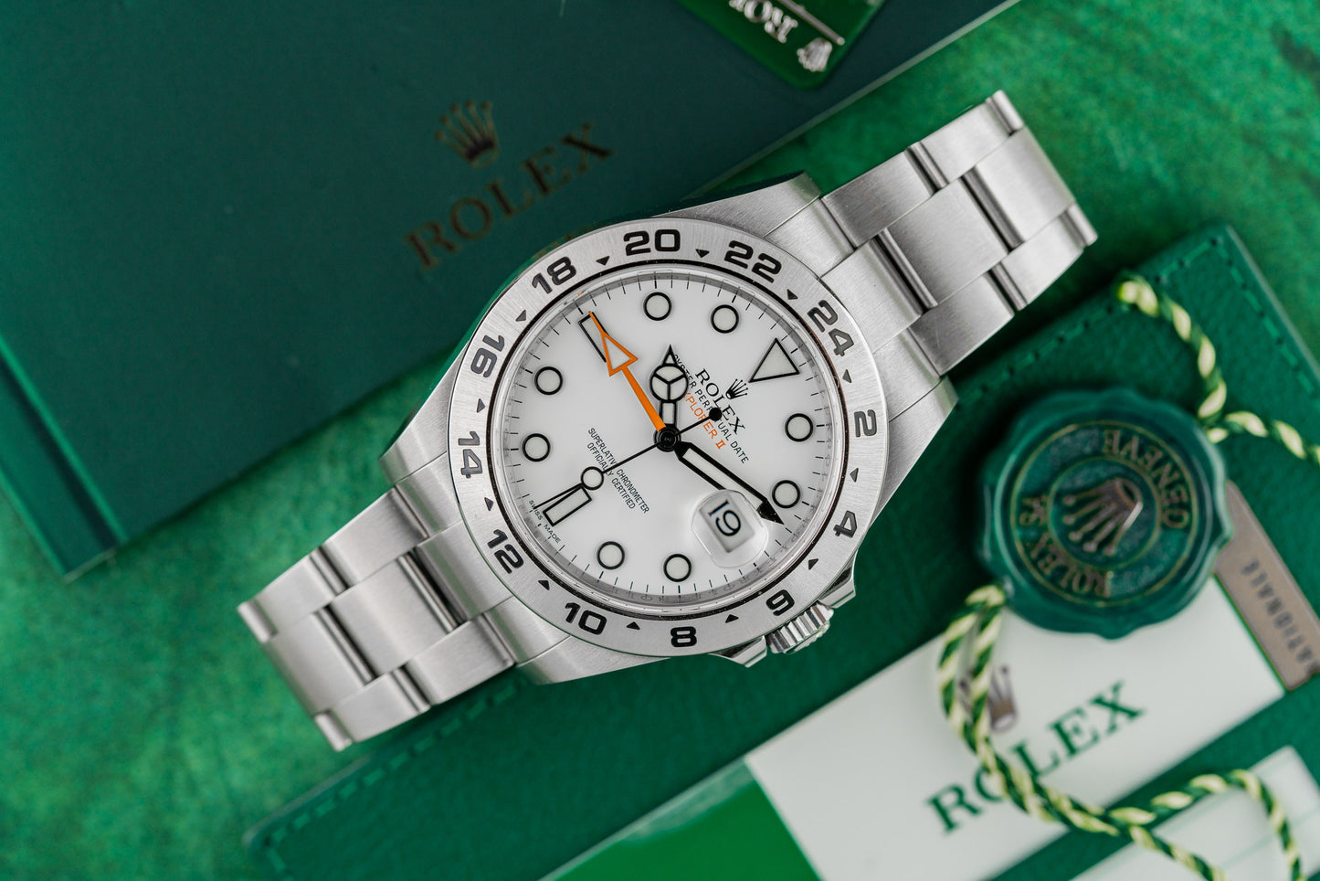 Rolex Explorer II 216570 Polar White Dial Orange 24 Hour Hand - The Watch Business Sydney