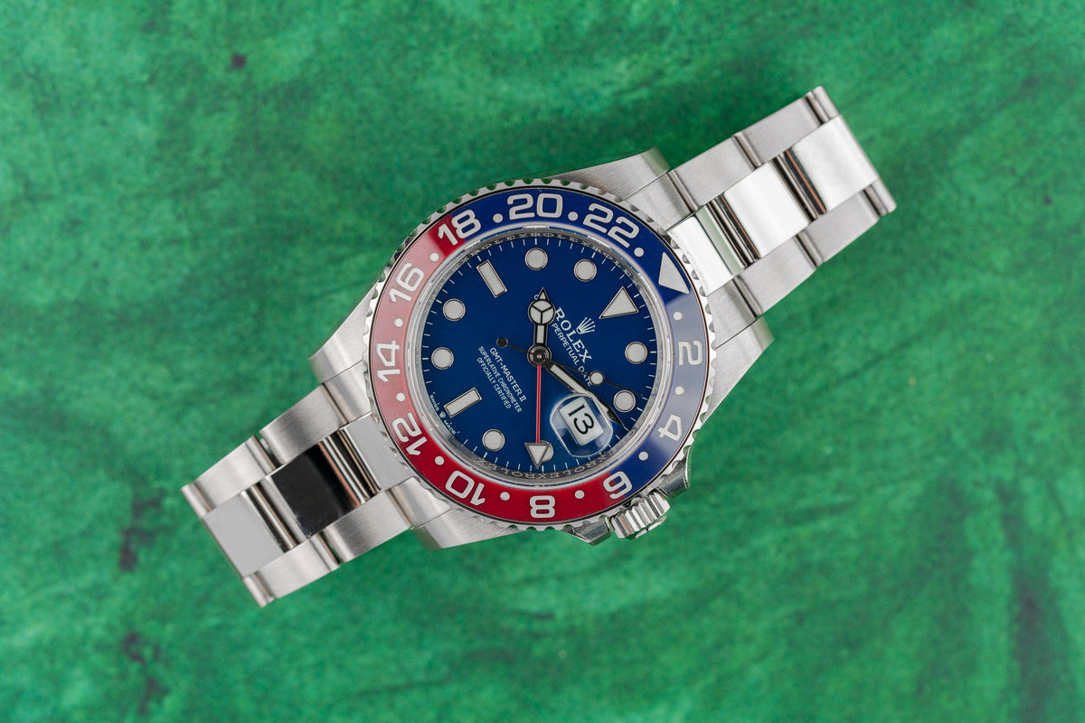 Rolex GMT-Master II 126719BLRO Pepsi Blue Dial 18k White Gold 2022 - The Watch Business Sydney