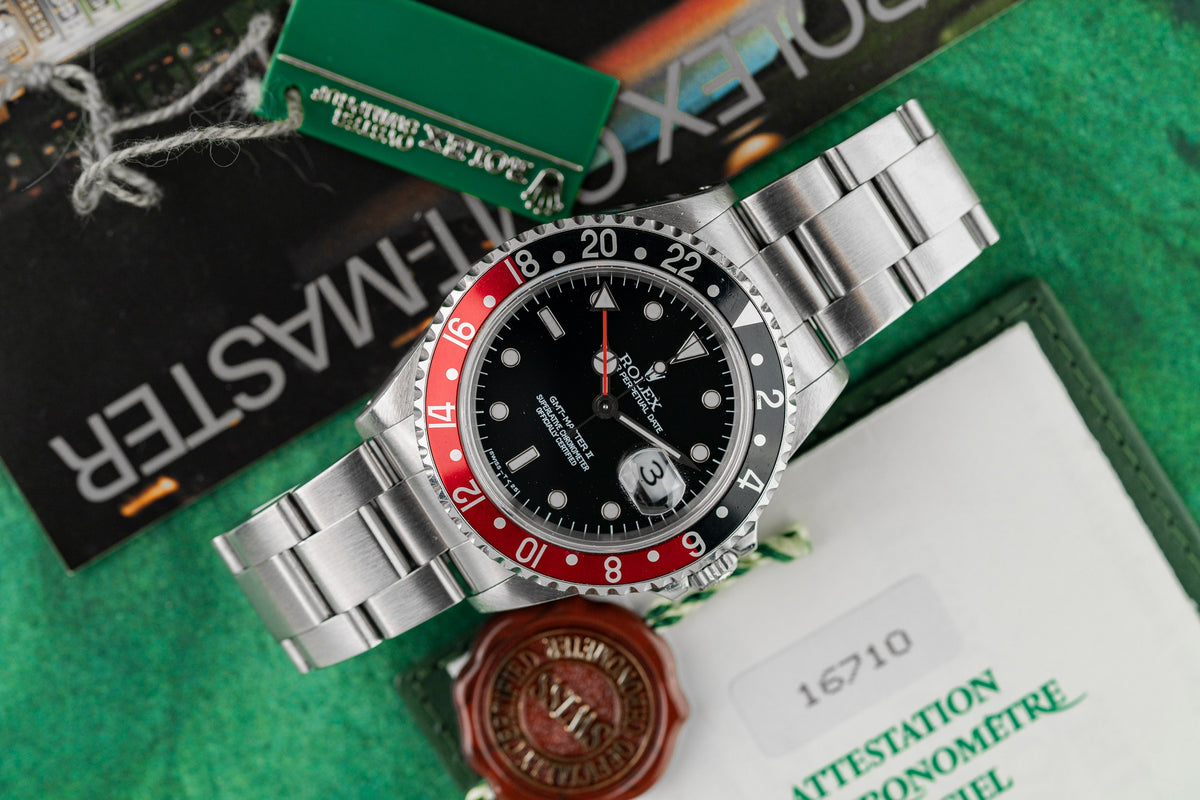 Rolex GMT-Master II 16710 Coke Black Dial with Papers and Hang Tags - The Watch Business Sydney