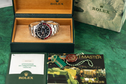 Rolex GMT-Master II 16710 Coke Black Dial Full Set Box and Papers 1996 - The Watch Business Sydney