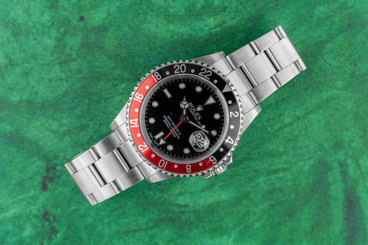 Rolex GMT-Master II 16710 Coke Black Dial Stainless Steel 2002 - The Watch Business Sydney