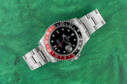 Rolex GMT-Master II 16710 Coke Black Dial Stainless Steel 2002 - The Watch Business Sydney
