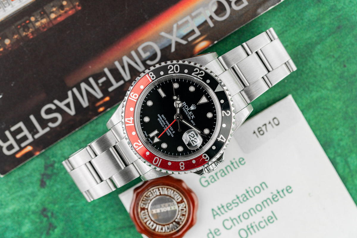 Rolex GMT-Master II 16710 Coke Black Dial with Chronometer Certificate - The Watch Business Sydney