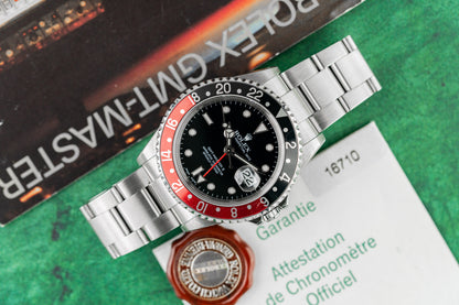 Rolex GMT-Master II 16710 Coke Black Dial with Chronometer Certificate - The Watch Business Sydney
