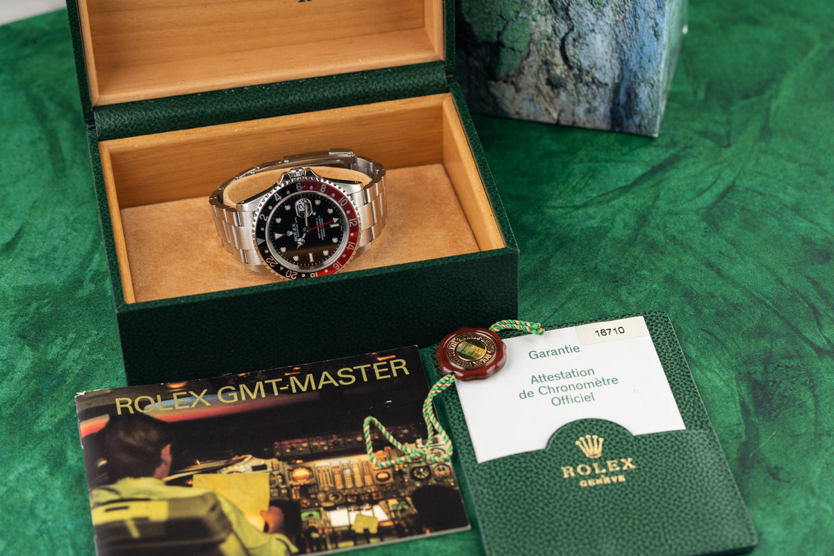 Rolex GMT-Master II 16710 Coke Black Dial Full Set Box and Papers 2002 - Rolex Sydney