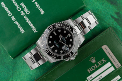 Rolex GMT-Master II 116710LN Black Dial 'Green Arrow' Stainless Steel 2010 Model