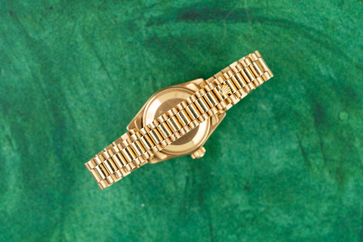 Rolex Lady-Datejust 26 6917 Champagne Dial President Bracelet Clasp - The Watch Business Sydney CBD