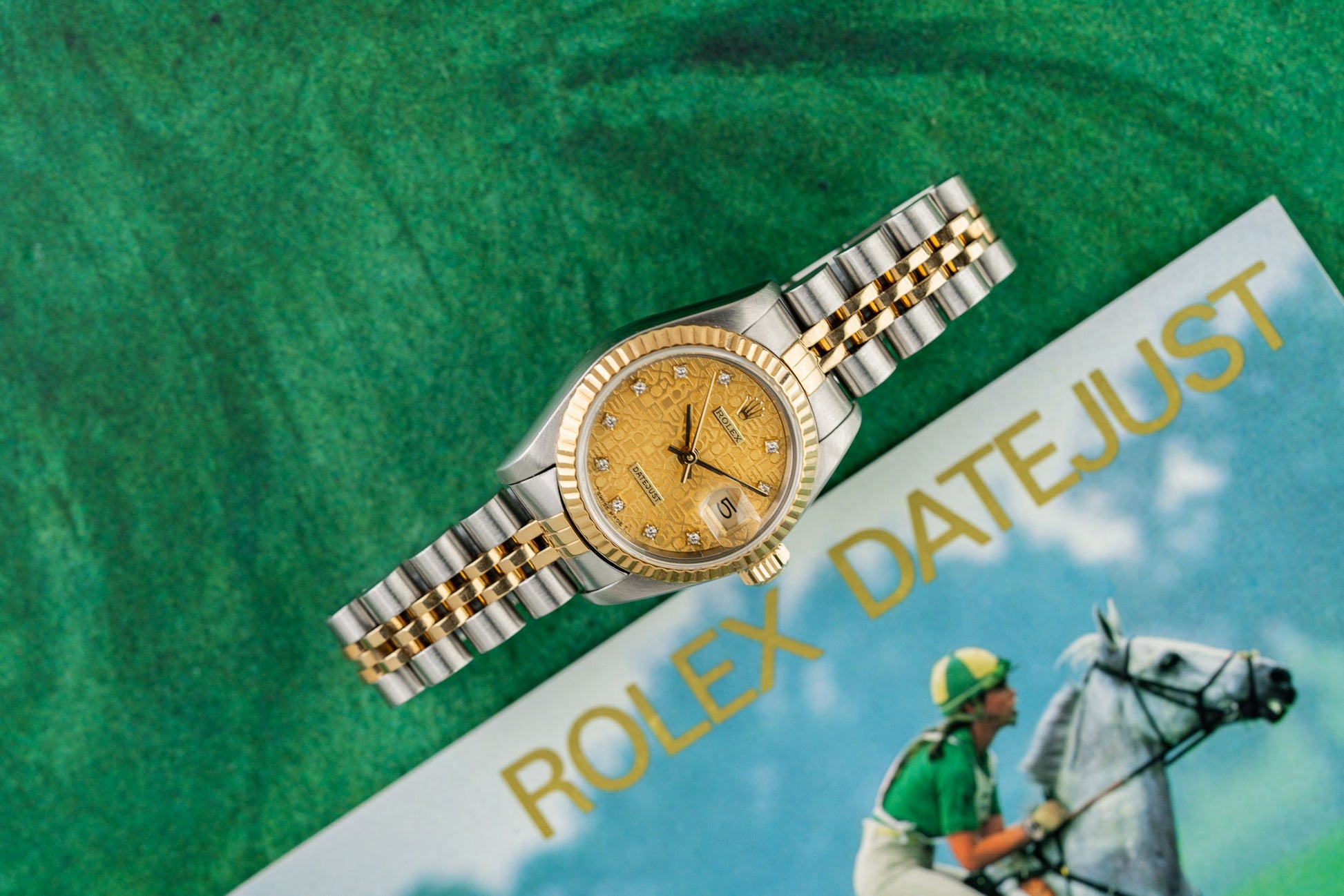Rolex Lady-Datejust 26 69173 Champagne Computer Diamond Dial Diamond Hour Markers - The Watch Business Sydney