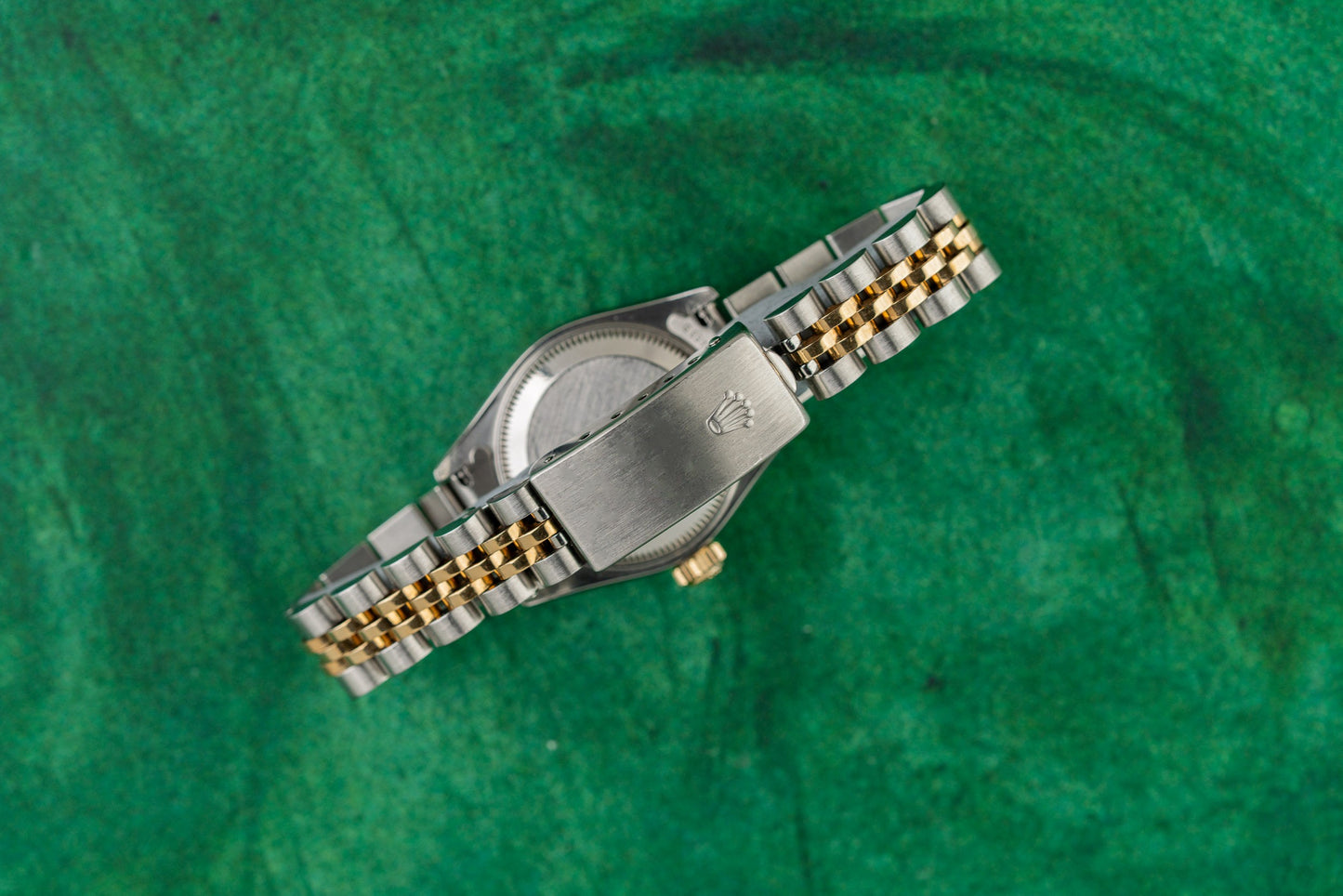 Rolex Lady-Datejust 26 69173 Champagne Computer Diamond Dial Yellow Gold Fluted Bezel Case - The Watch Business Sydney CBD