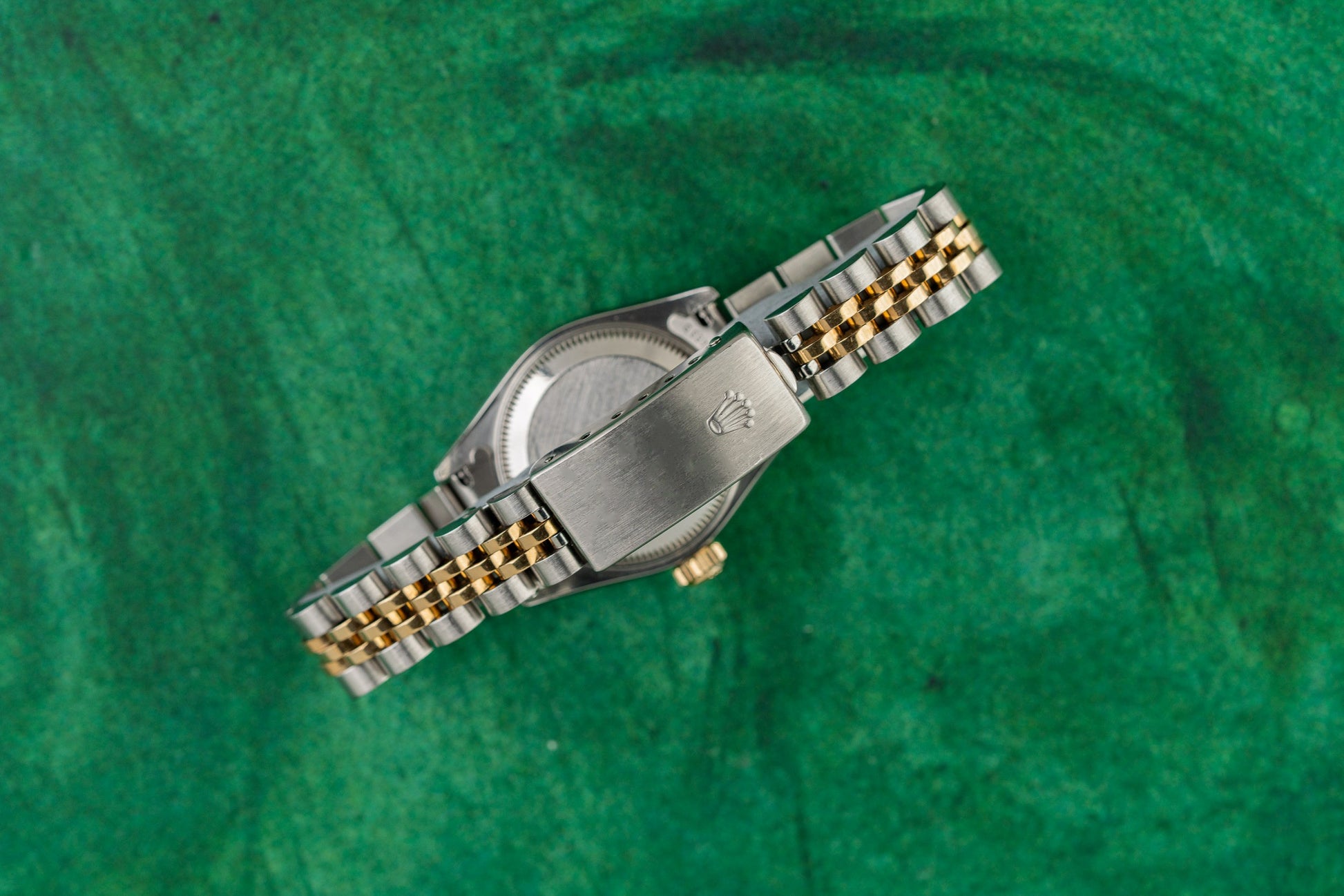 Rolex Lady-Datejust 26 69173 Champagne Computer Diamond Dial Yellow Gold Fluted Bezel Case - The Watch Business Sydney CBD