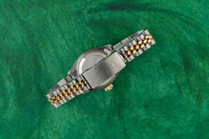 Rolex Lady-Datejust 26 69173 Champagne Computer Diamond Dial Yellow Gold Fluted Bezel Case - The Watch Business Sydney CBD