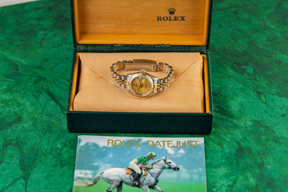 Rolex Lady-Datejust 26 69173 Champagne Computer Diamond Dial Jubilee Two Tone Bracelet - The Watch Business Sydney