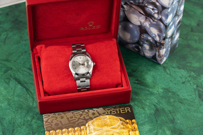 Rolex Oyster Perpetual Date 15200 Silver Dial with Box and Booklet 1995 - The Watch Business Sydney