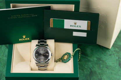 Rolex Oyster Perpetual 39 Rhodium Dial 114300 Stainless Steel 2016 Model bracelet - Pre-Owned Sydney