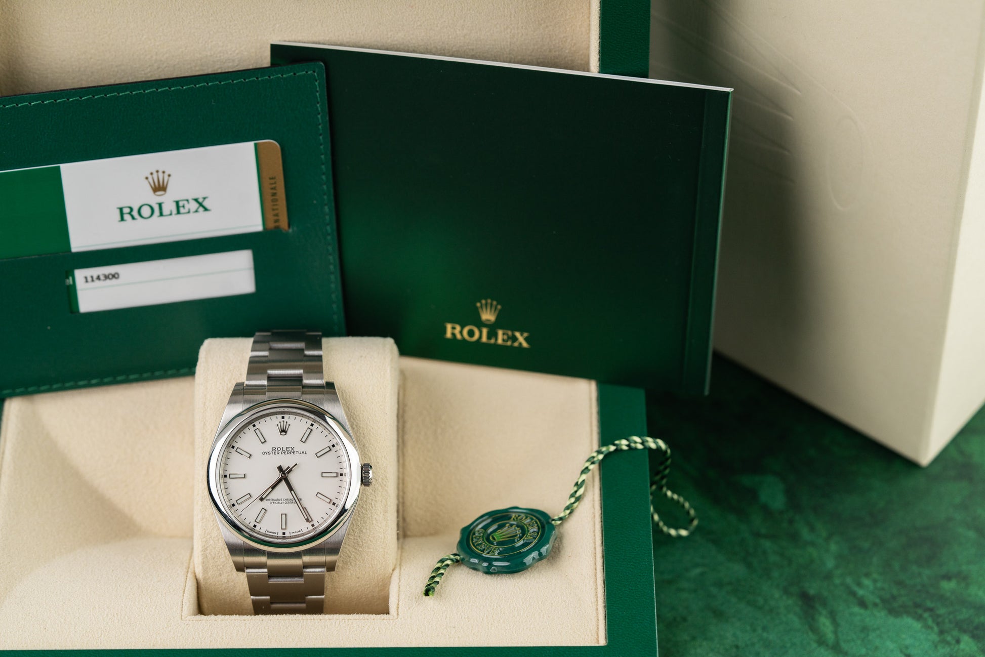 Rolex Oyster Perpetual 39 White Dial 114300 bracelet - Pre-Owned Sydney