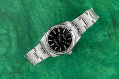 Rolex Oyster Perpetual 34 124200 Black Dial Applied Markers - The Watch Business Sydney