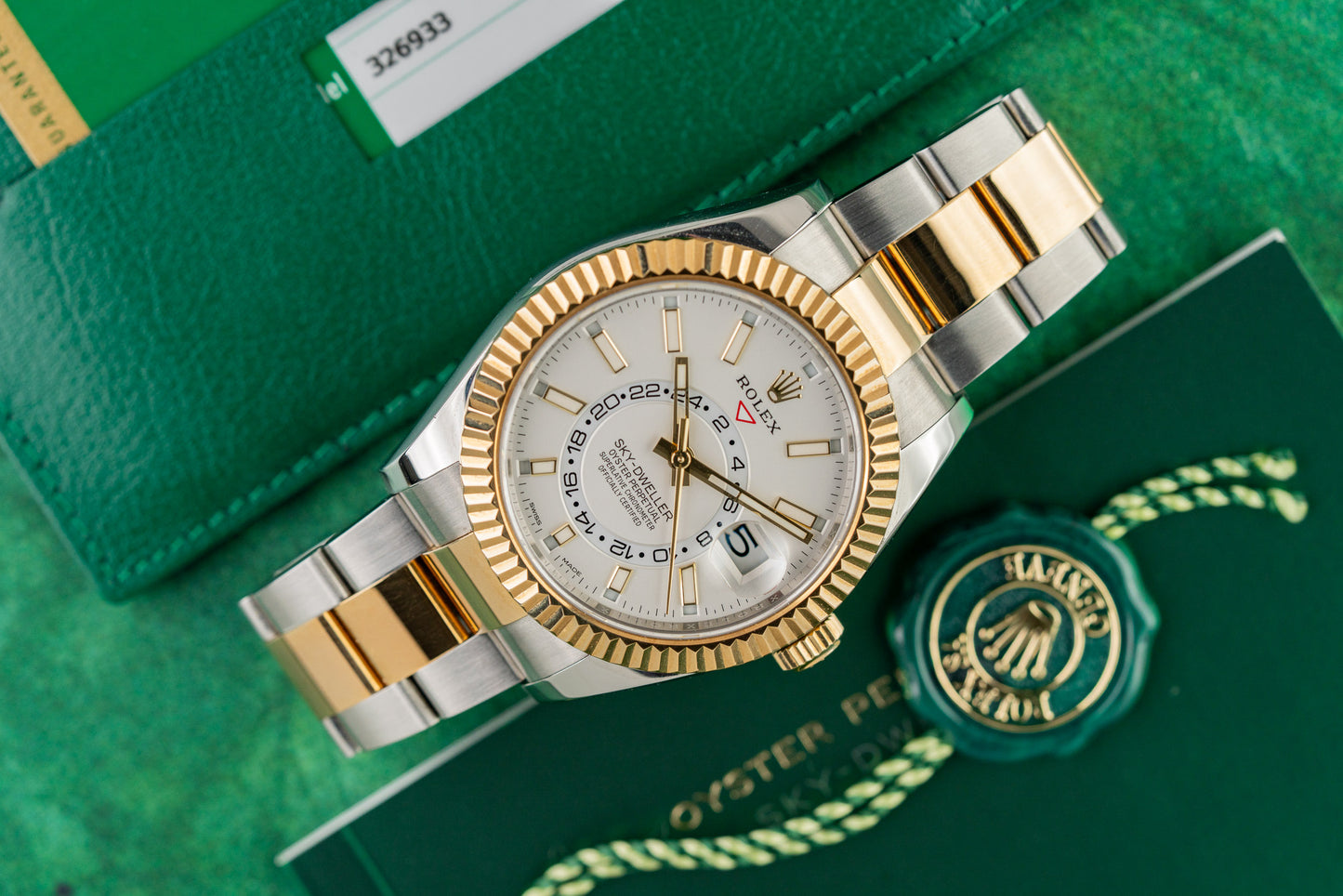 Rolex Sky-Dweller 326933 White Dial Annual Calendar Month Apertures - The Watch Business Sydney