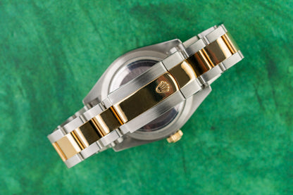 Rolex Sky-Dweller 326933 White Dial Yellow Gold Fluted Ring Command Bezel Case - The Watch Business Sydney CBD