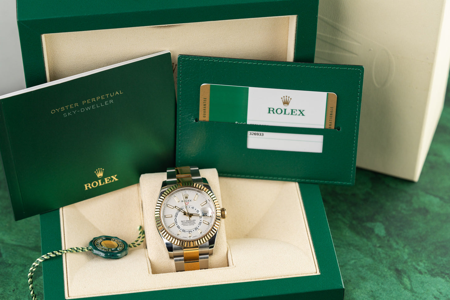 Rolex Sky-Dweller 326933 White Dial Oyster Two Tone Bracelet - The Watch Business Sydney