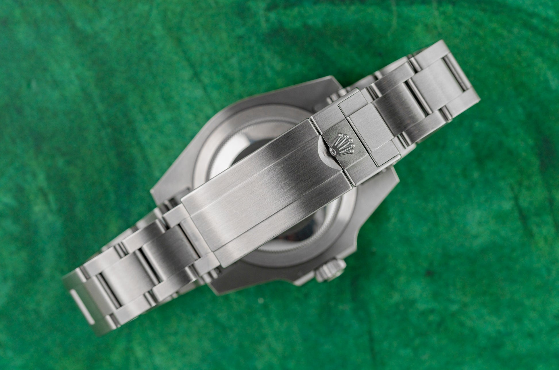 Rolex Submariner Date 116610LV Hulk Green Dial Unpolished Caseback - The Watch Business Sydney CBD