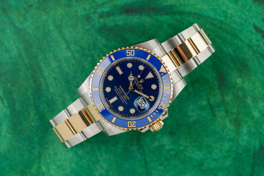 Rolex Submariner Date 116613LB Bluesy Blue Dial Two Tone 2016 - The Watch Business Sydney