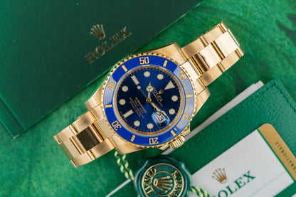Rolex Submariner Date 116618LB Blue Dial Blue Ceramic Bezel - The Watch Business Sydney