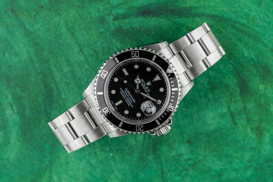 Rolex Submariner Date 16610 Black Dial Aluminium Bezel Insert - The Watch Business Sydney