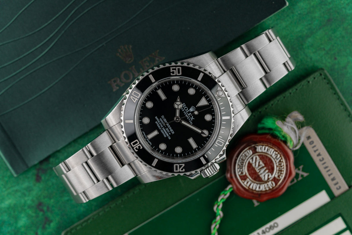 Rolex Submariner No Date 114060 Black Dial with Warranty Card and Hang Tags - The Watch Business Sydney
