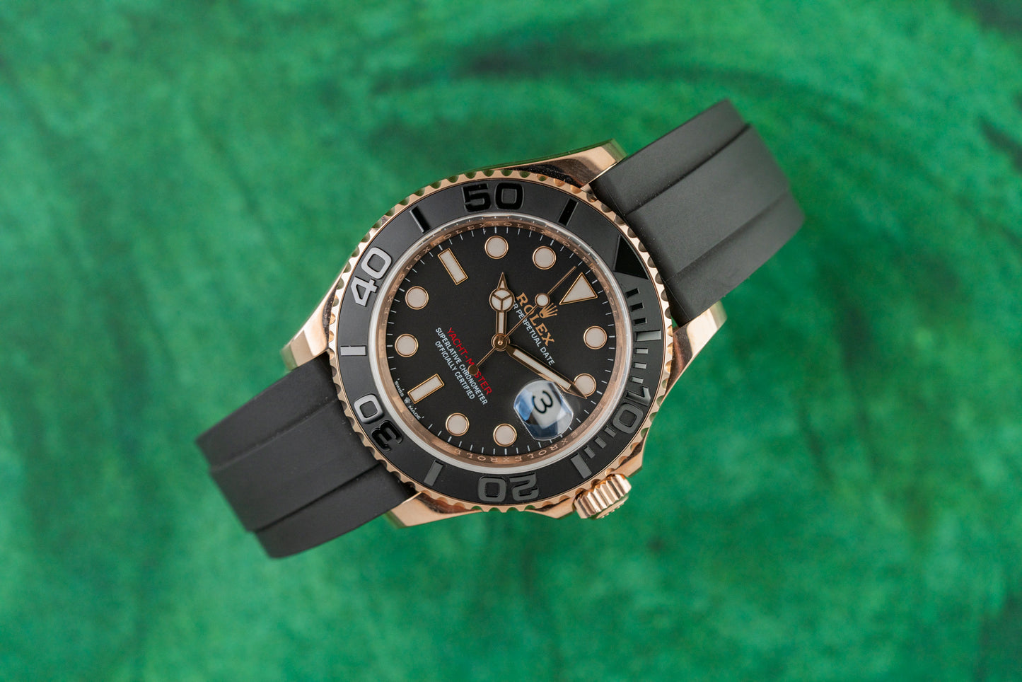 Rolex Yacht-Master 40 Rose Gold 126655 Oysterflex Rubber Strap 2023 Model