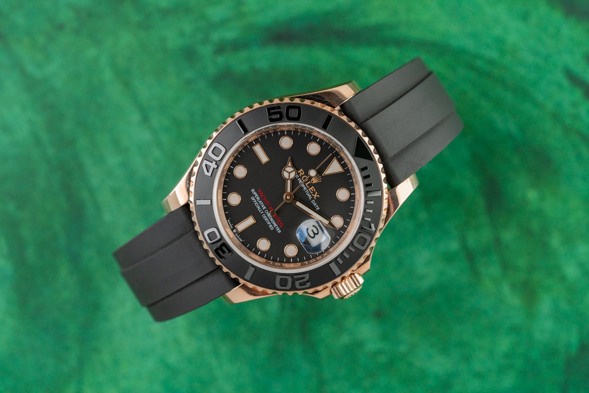 Rolex Yacht-Master 40 Rose Gold 126655 Oysterflex Rubber Strap 2023 Model