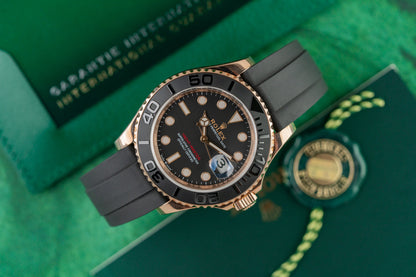 Rolex Yacht-Master 40 Rose Gold 126655 Oysterflex Rubber Strap 2023 Model