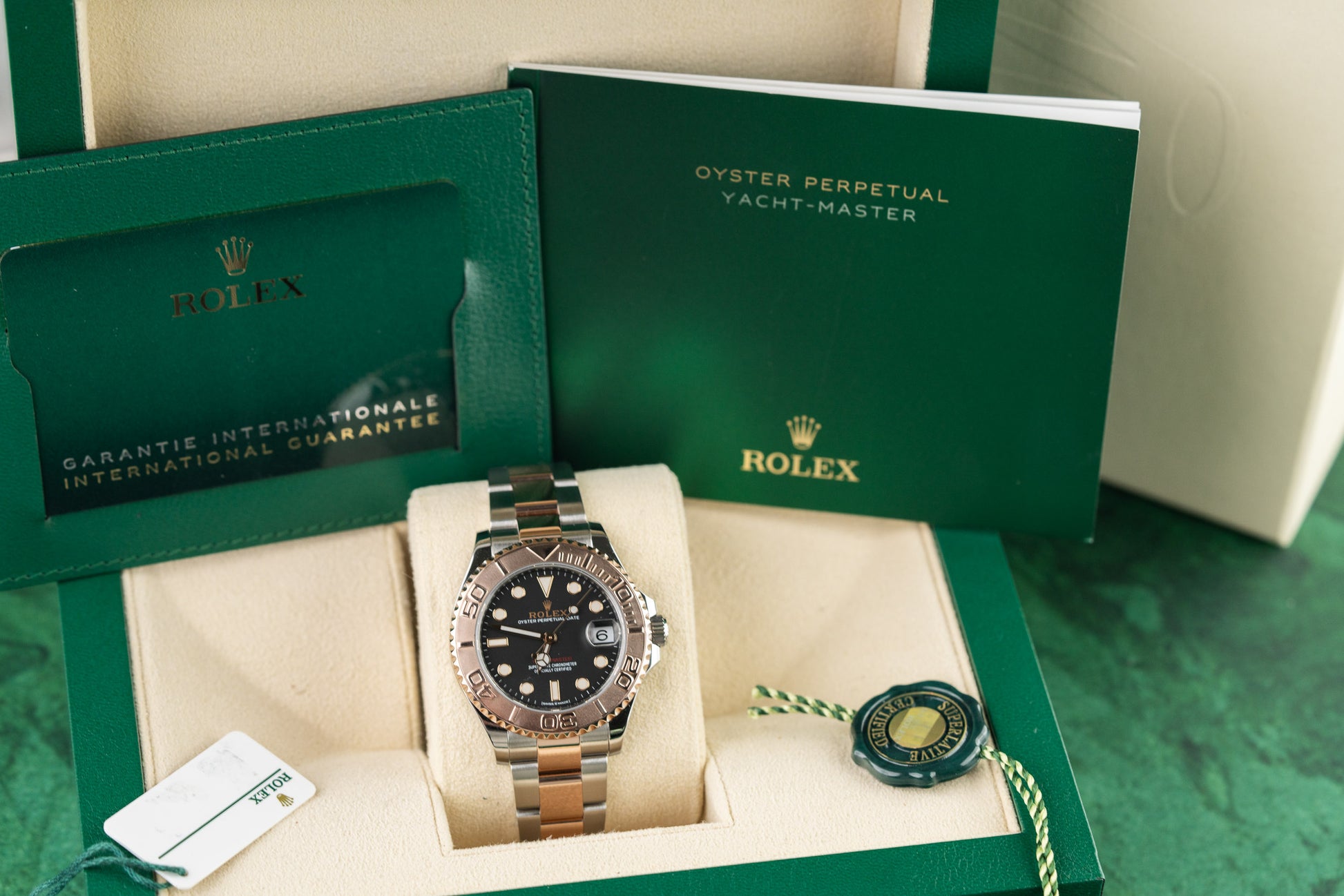 Rolex Yacht-Master 37 268621 Black Dial Two Tone Everose Rose Gold 2022 - The Watch Business Sydney