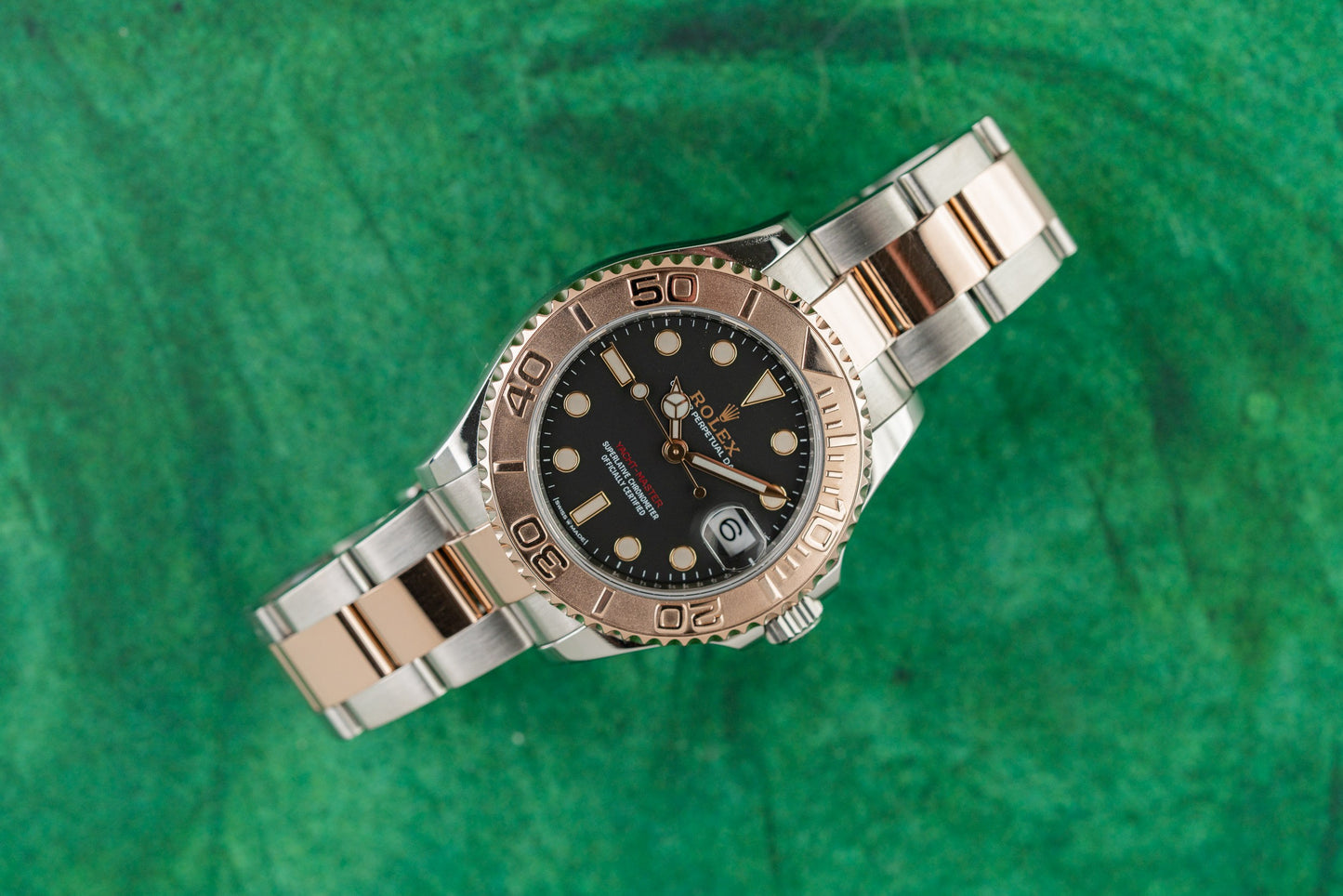 Rolex Yacht-Master 37 268621 Black Dial Everose Gold Rotatable Bezel - The Watch Business Sydney