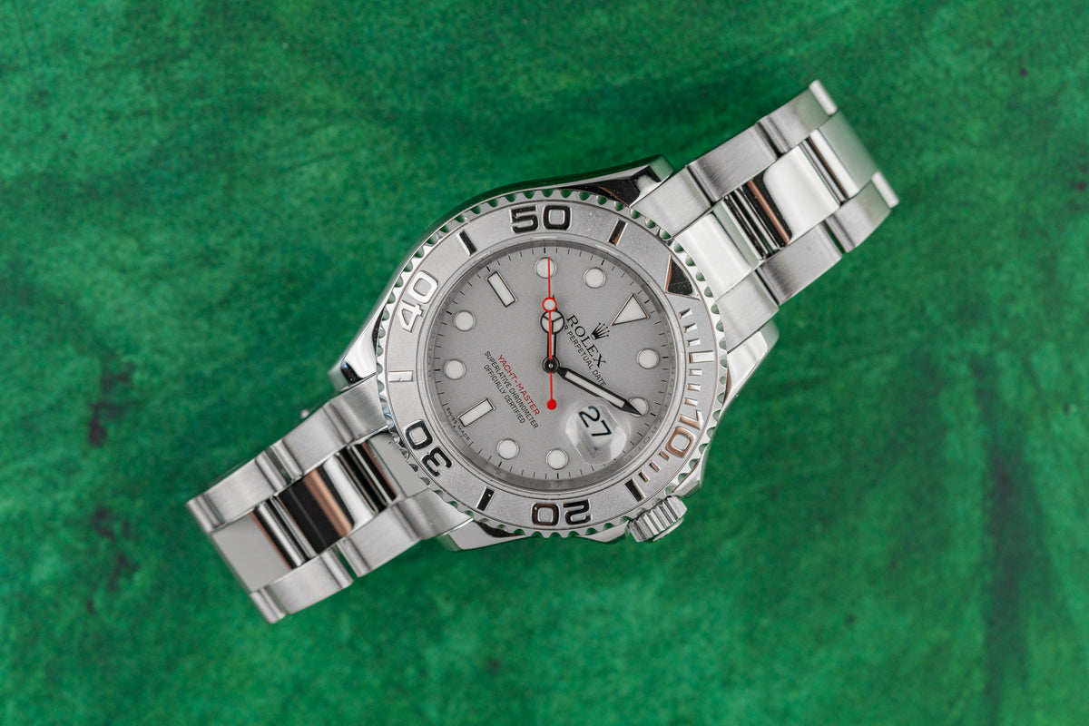 Rolex Yacht-Master 40 16622 Rhodium Grey Dial Platinum Bezel Rolesium 2012 - The Watch Business Sydney