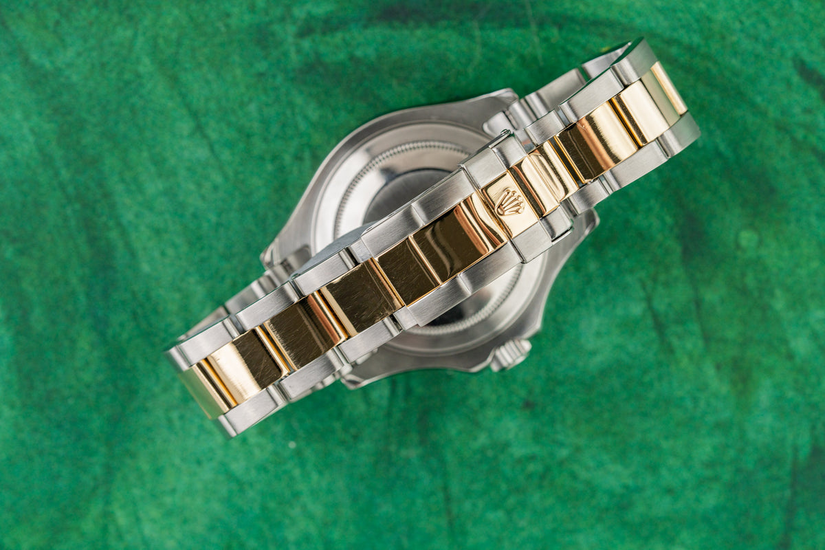 Rolex Yacht-Master 40 16623 Champagne Dial Oyster Bracelet Clasp - The Watch Business Sydney CBD