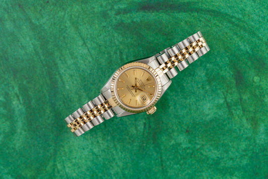 Rolex Lady-Datejust 26 Champagne Dial 69173 Two Tone Yellow Gold 1990