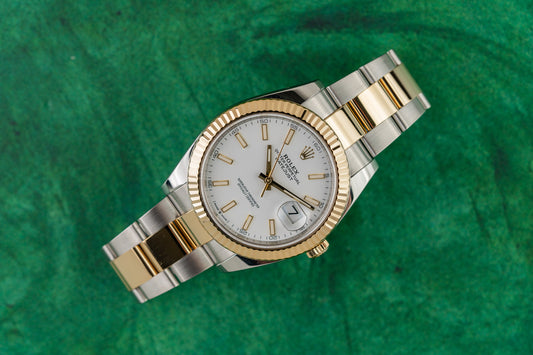 Rolex Datejust 41 White Index Dial 126333 Two Tone Yellow Gold 2020 Model