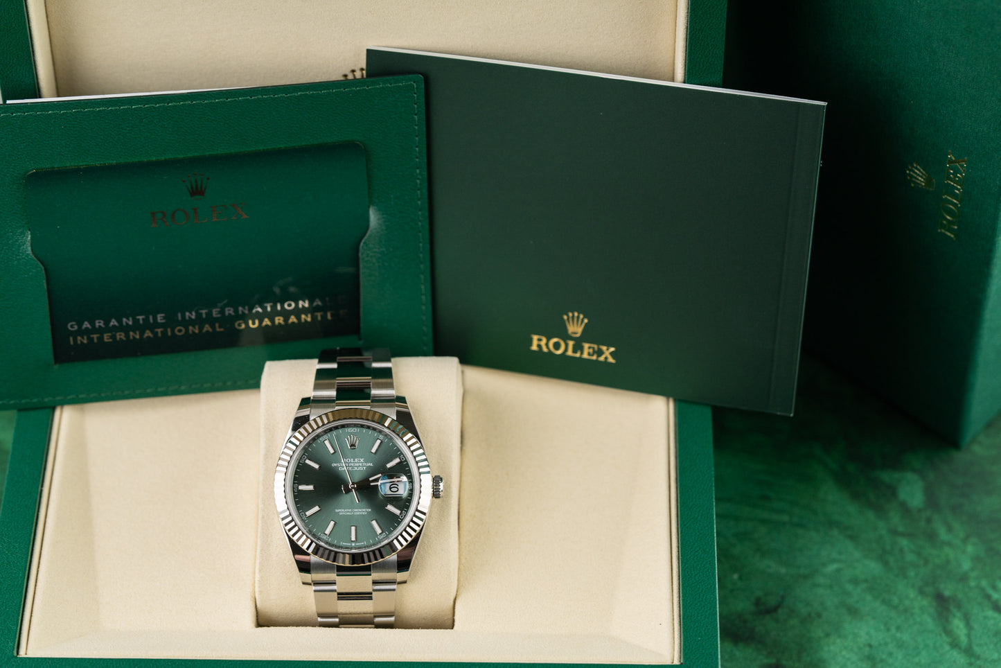Rolex Datejust 41 Mint Green Dial 126334 bracelet - Pre-Owned Sydney