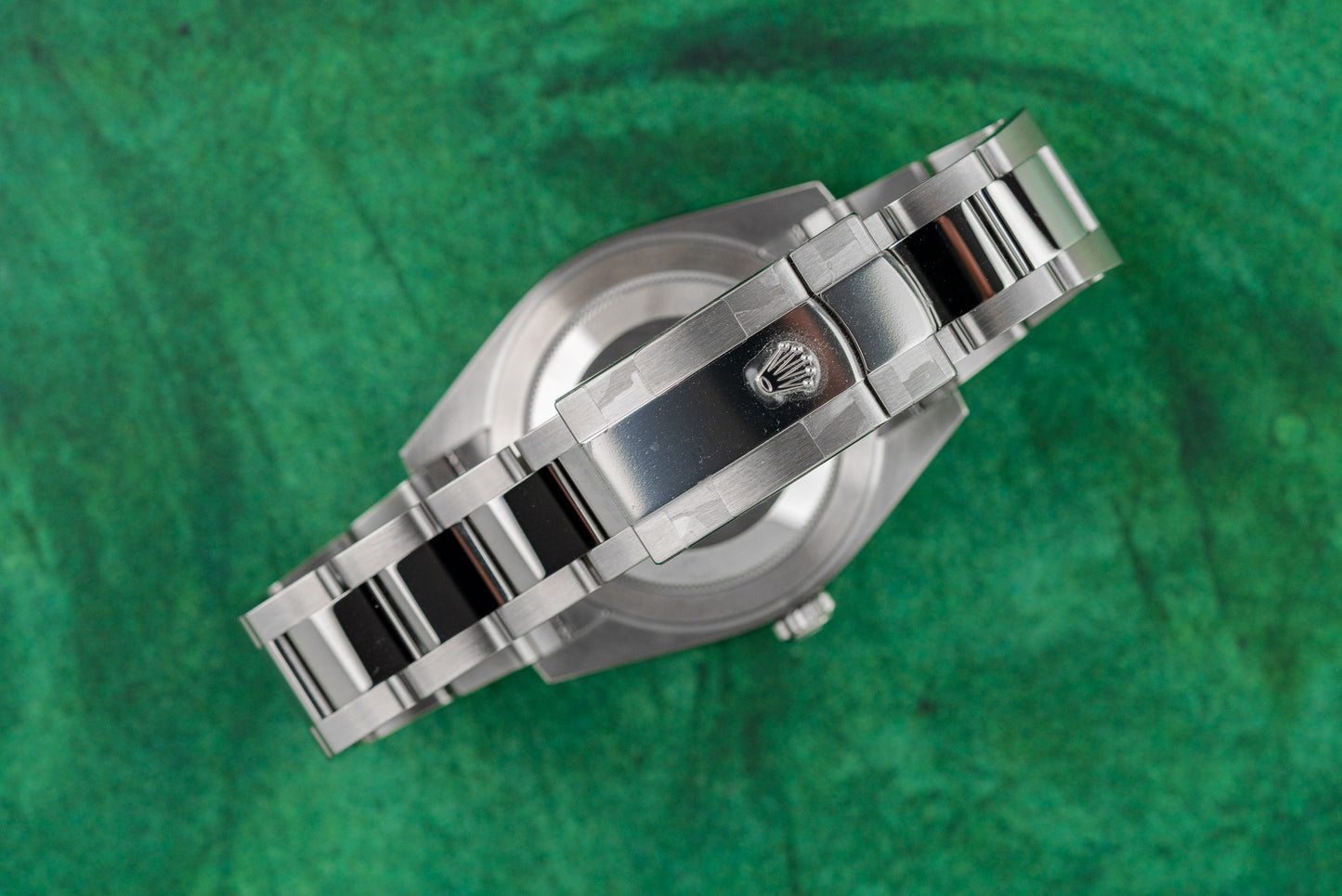 Rolex Datejust 41 Mint Green Dial 126334 case and crown - The Watch Business