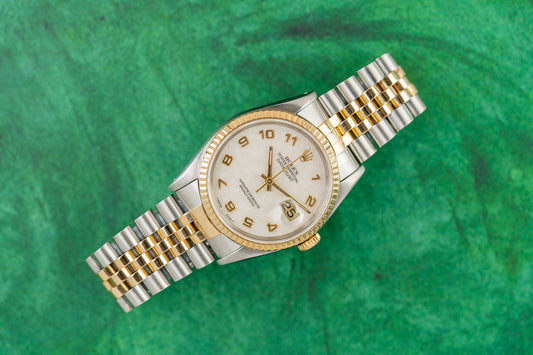 Rolex Datejust 36 White Dial 16233 two tone Yellow gold 1991 Model