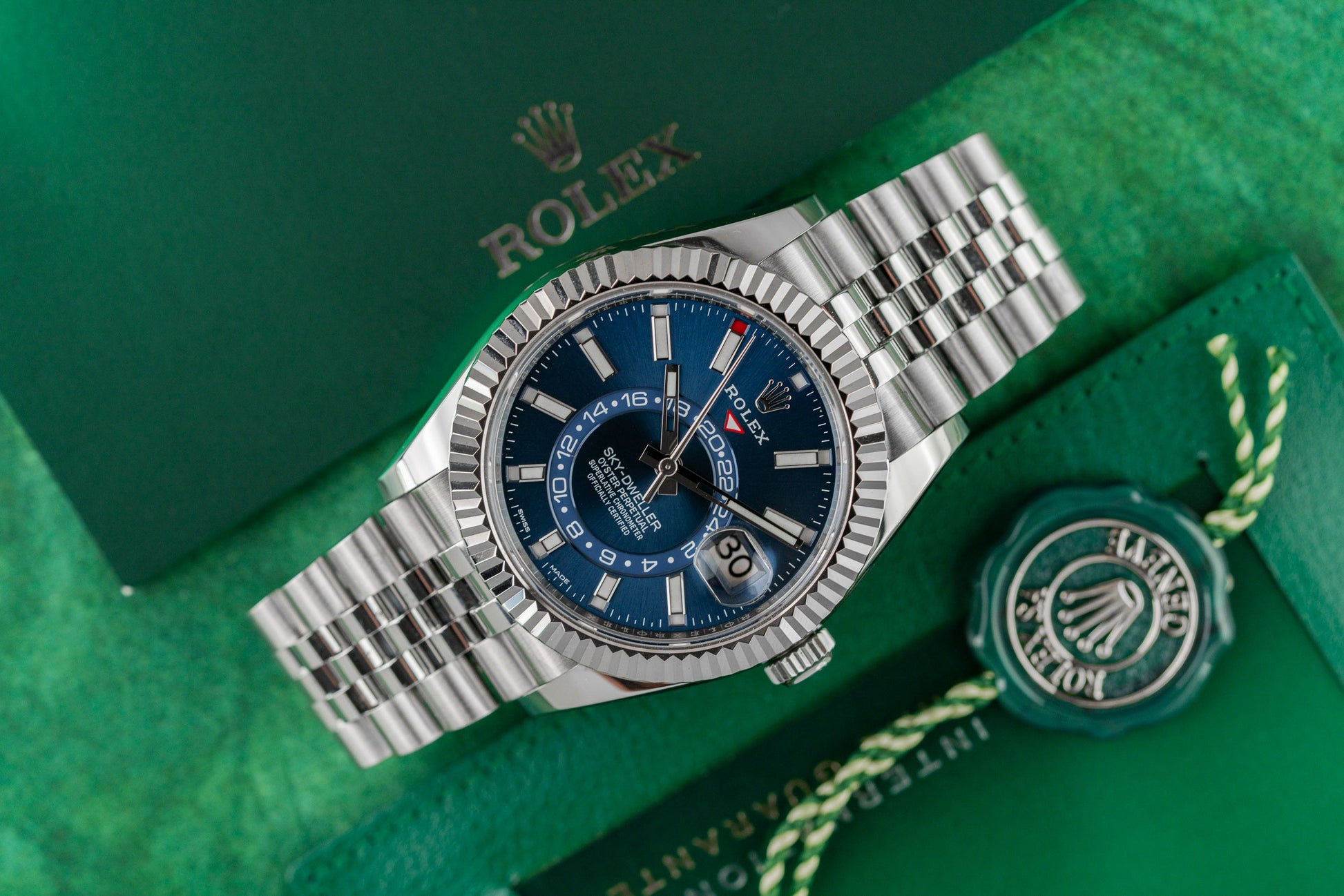 Rolex Sky-Dweller 326934 dial close-up - Pre-Owned Sydney