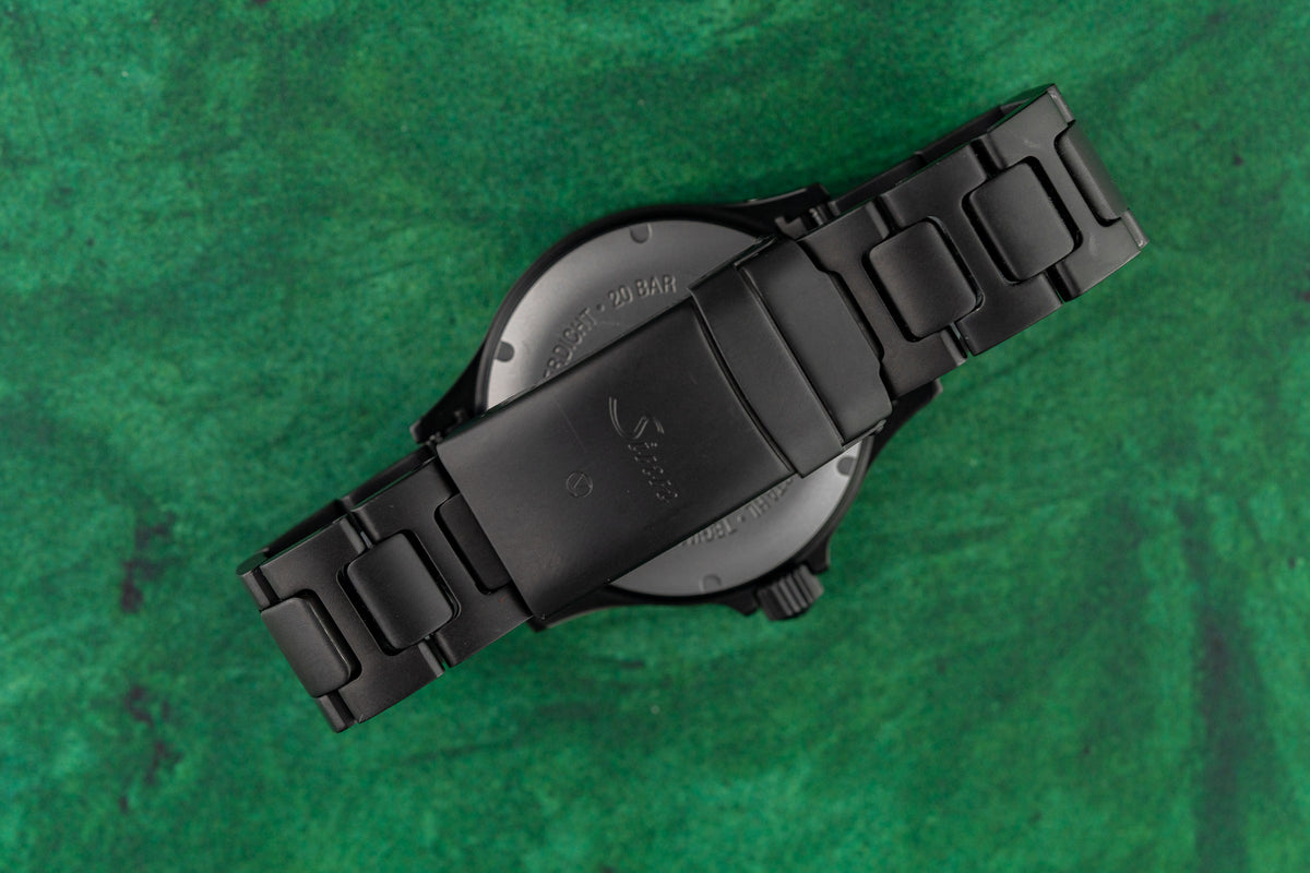 Sinn 856 S Pilot Watch Black Dial Black Coated Bracelet Clasp - The Watch Business Sydney