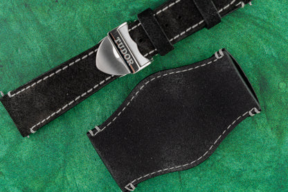 Tudor Black Bay Chrono 79360N Textile Strap with Leather Strap - The Watch Business Sydney