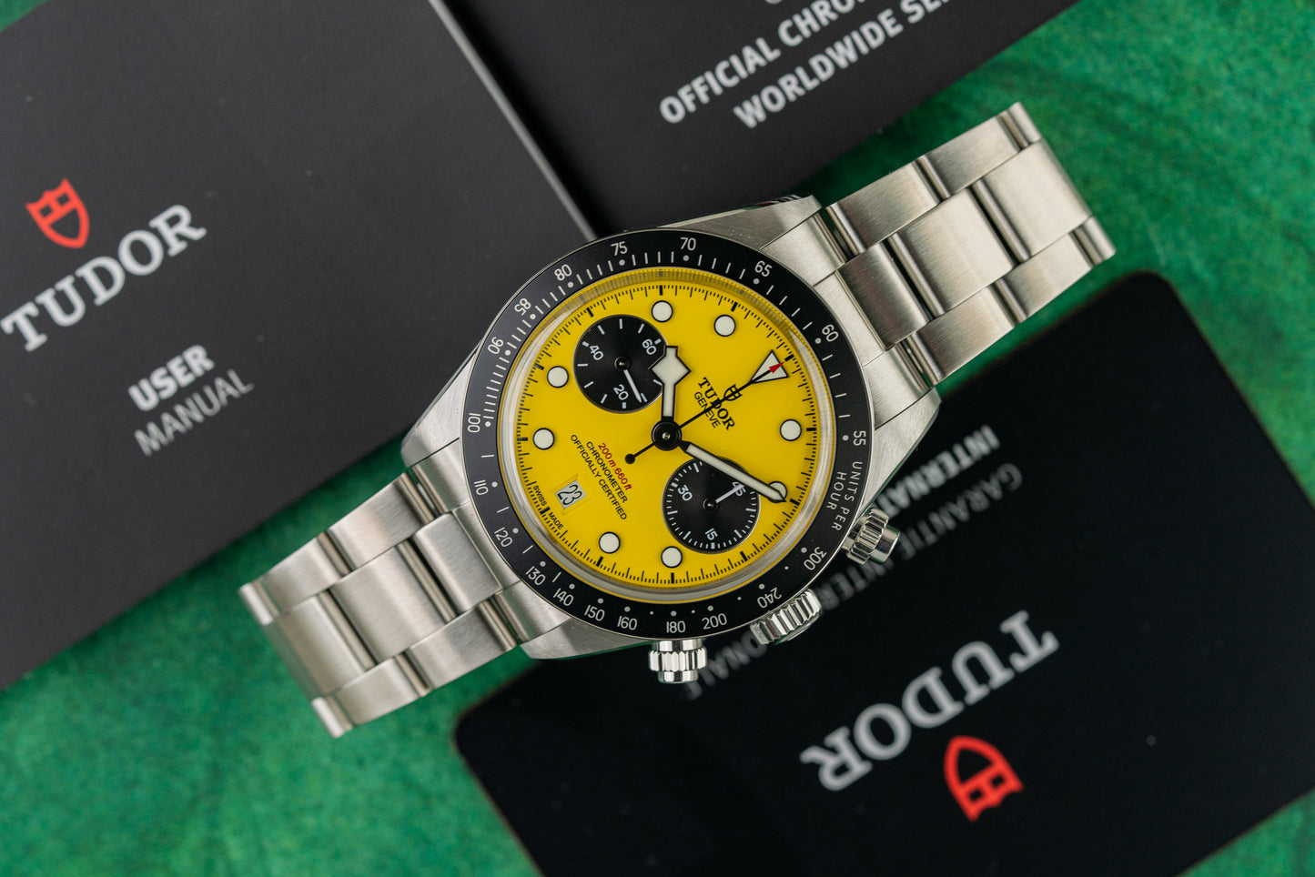 Tudor Black Bay Chrono 39 79310N Bumblebee Yellow Dial Black Counters - The Watch Business Sydney