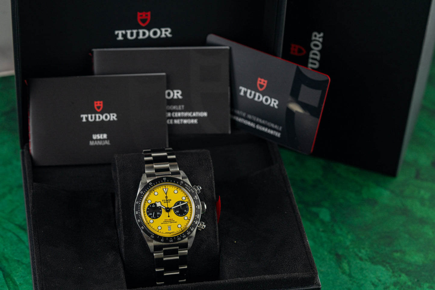 Tudor Black Bay Chrono 39 79310N Bumblebee Yellow Dial Full Set Box and Papers 2026 - The Watch Business Sydney