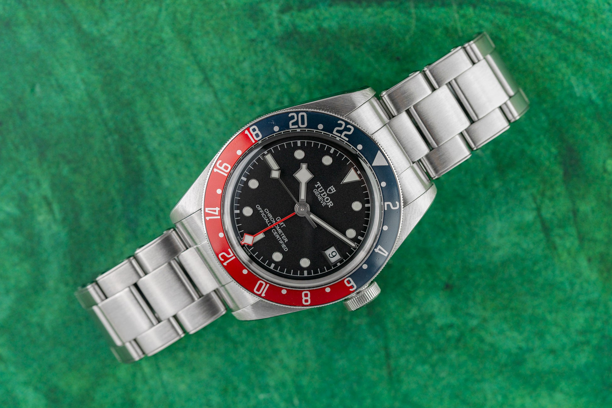 Tudor Black Bay GMT 79830RB Black Dial Burgundy Blue Pepsi Bezel - The Watch Business Sydney